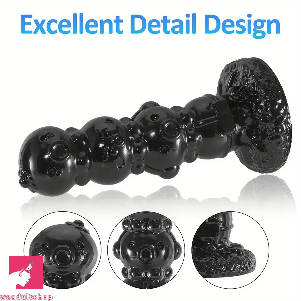 7.08in 9.45in 11.81in PVC Octopus Balls Anal Black Special-shaped Big Dildo