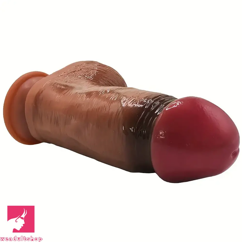8.3in Soft Silicone Big Double Layer Real Dildo For G-Spot Anal Sex