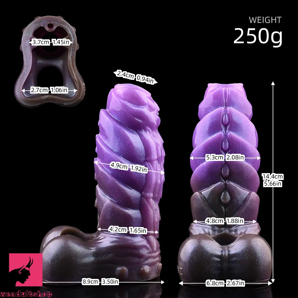 5.66in Dragon Spiked Beast Creature Fantasy Hollow Cock Dildo Sleeve