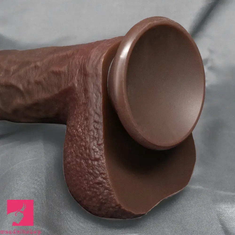 8.46in Squirting Sliding Skin Strap on Dildo Adult Cock Toy For Couples