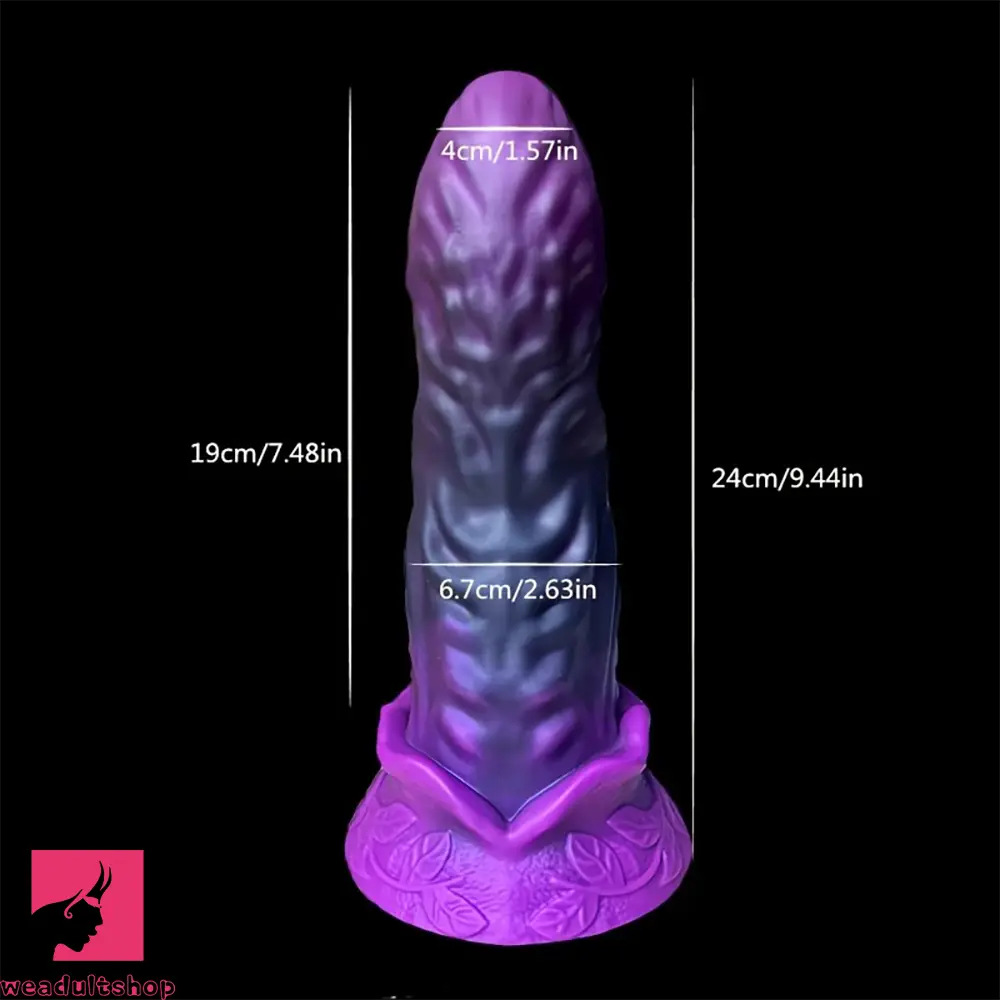 9.44in Large Soft Silicone G-Spot Massager Unisex Adult Self-Play Dildo