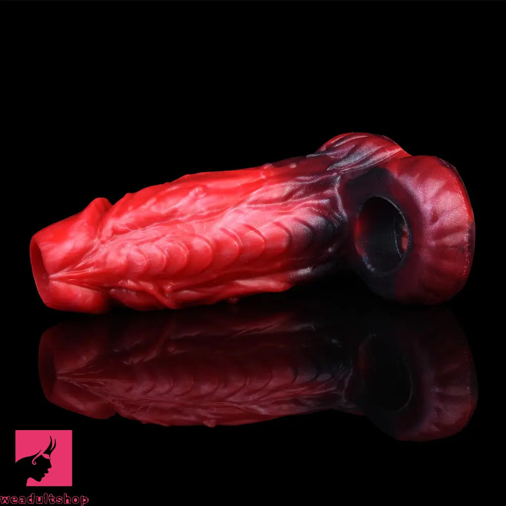 5.78in Silicone Soft Hollow Dildo Built-in keel Vibration Remote Cock Sleeve