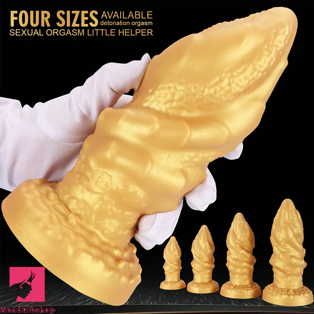 4.72in 5.7in 6.89in 8.07in Soft Silicone Dildo Butt Plug Erotic Anal Stimulator
