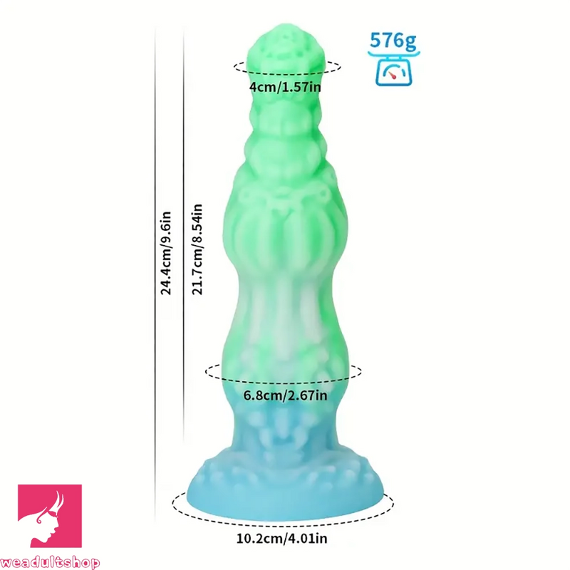 8.34in 9.6in 10.78in Melange Silicone Monster Dildo Big Luminous Clit Dildo