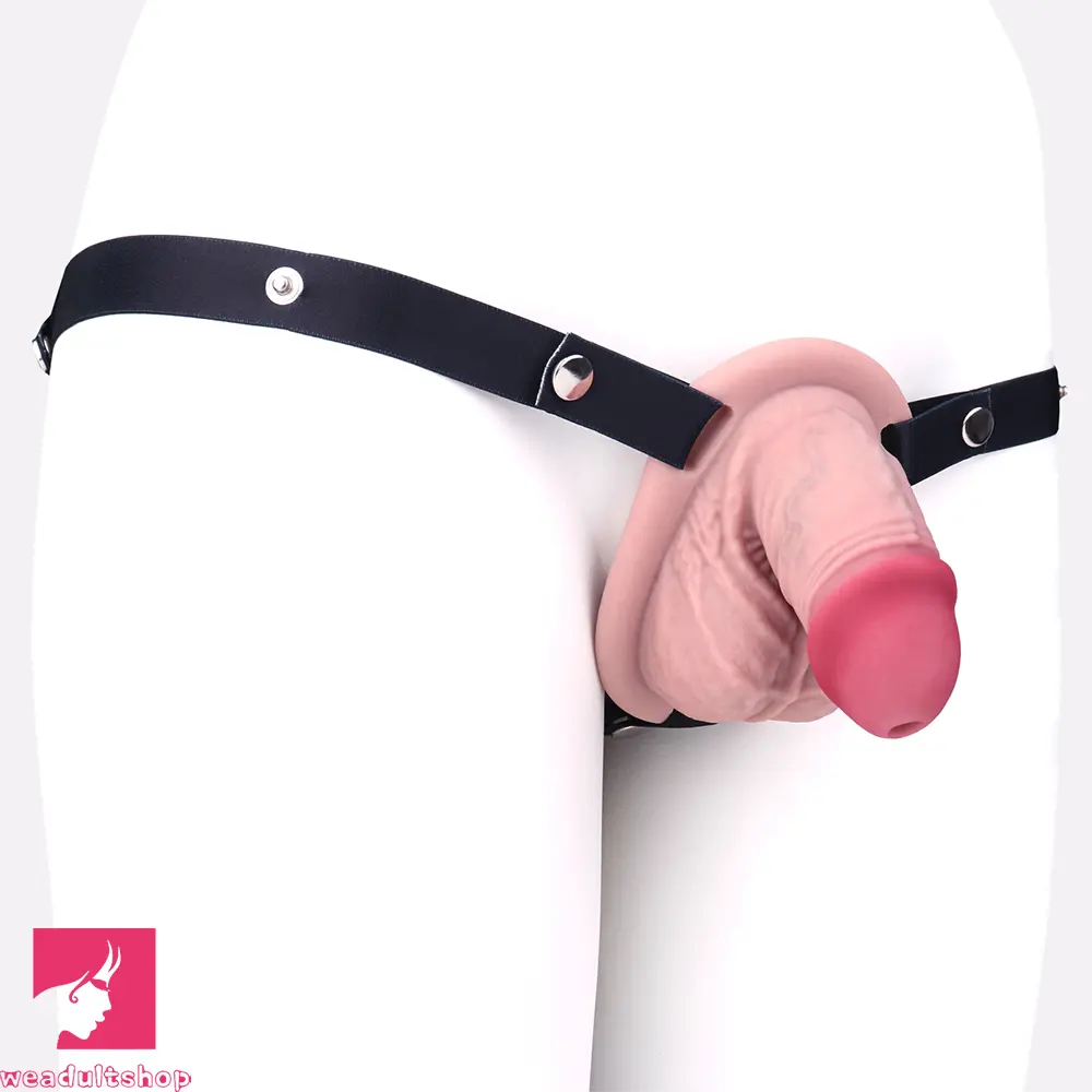 4.33in Real Hollow Chastity Cage Dildo Female Couples Anal Insertor