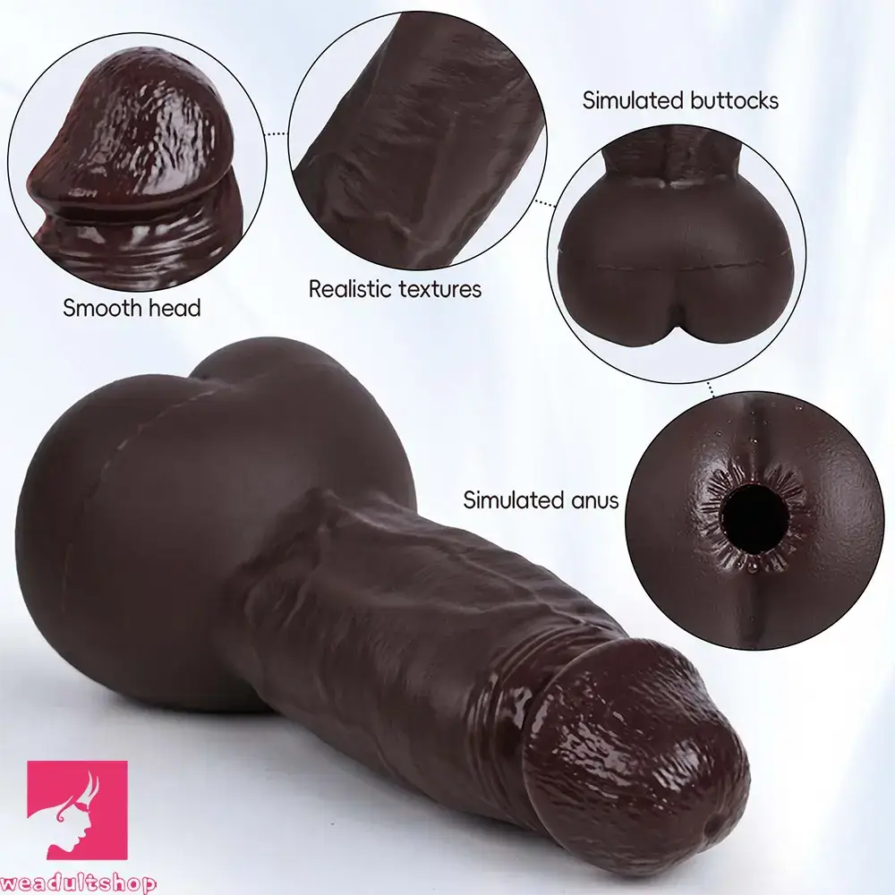 8.6in 3D Anal Tunnel Pocket Pussy Dildo With Anus Smooth Head Love Toy