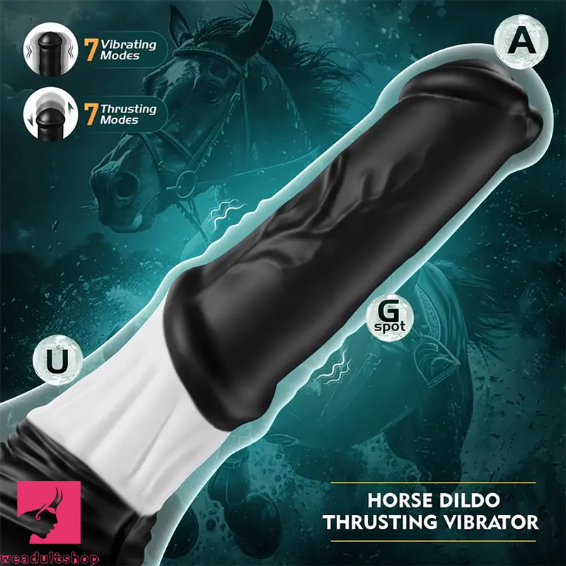 11.8in Silicone Vibrating Thrusting Horse Cock Soft Big Dildo Penis G Spot