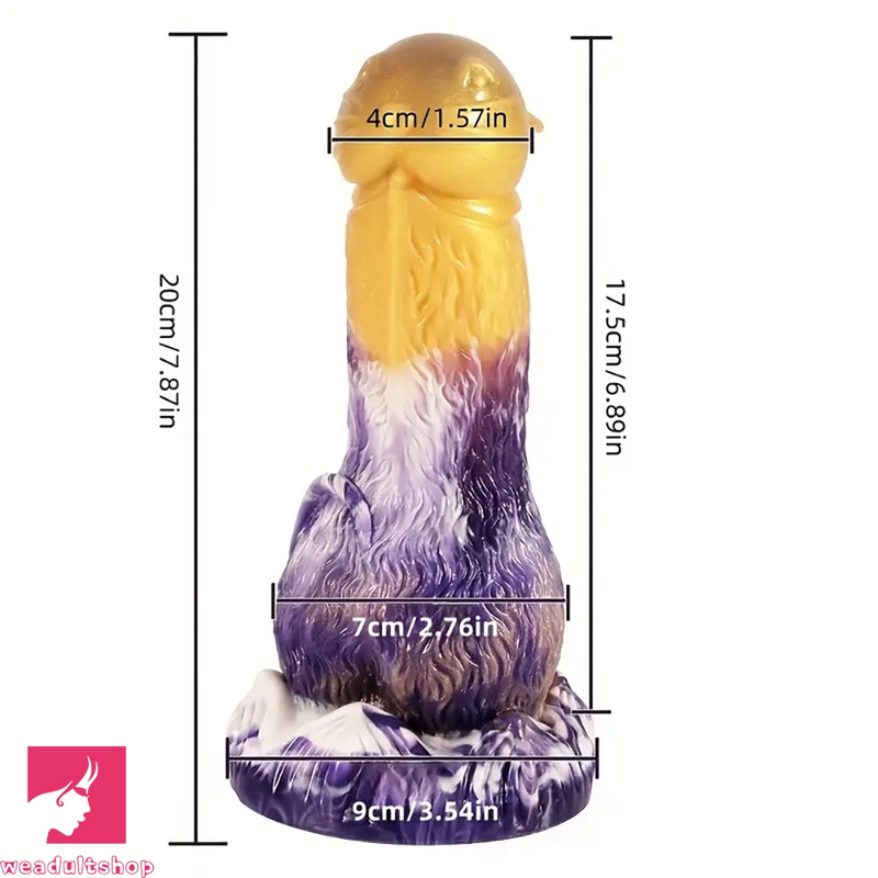 7.87in Dildo Sex Toy With Suction Cup Silicone Rabbit-Shaped Clit Dildo