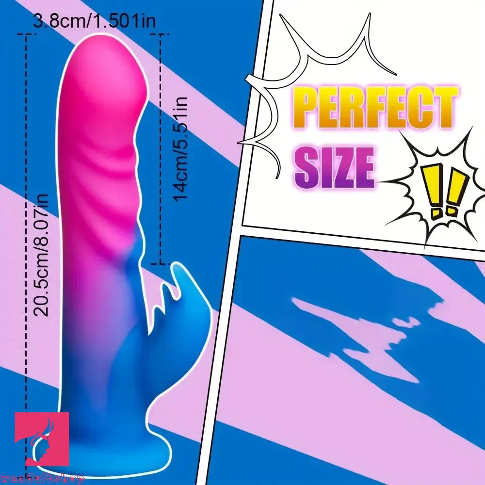 8.07in Realistic Dildo Vibrator 10 Thrusting Modes Consolador For Clit