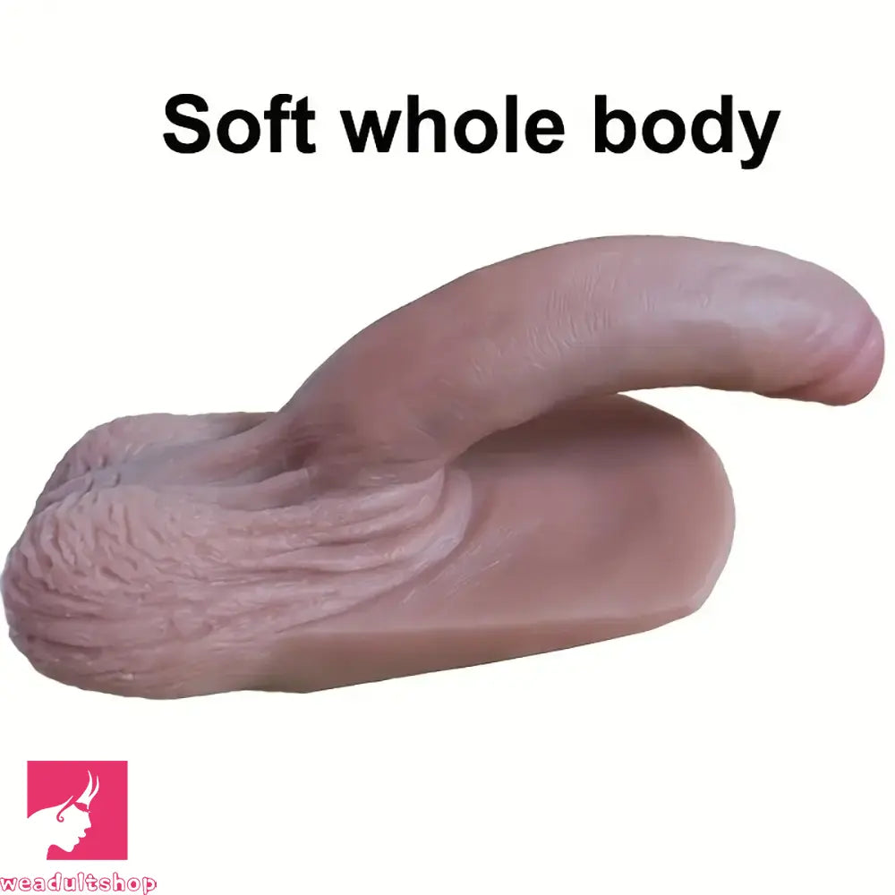 8.66in Silicone Full-Body Soft Male Penis Real Dildo Durable Manual Toy