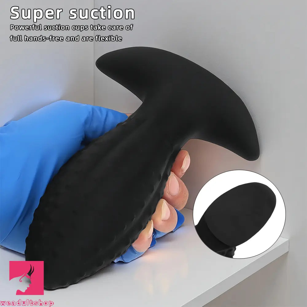 4.52in 5.7in 7.08in Black Bodysafe Ultra-silicone Small Anal Plug Cock Dildo