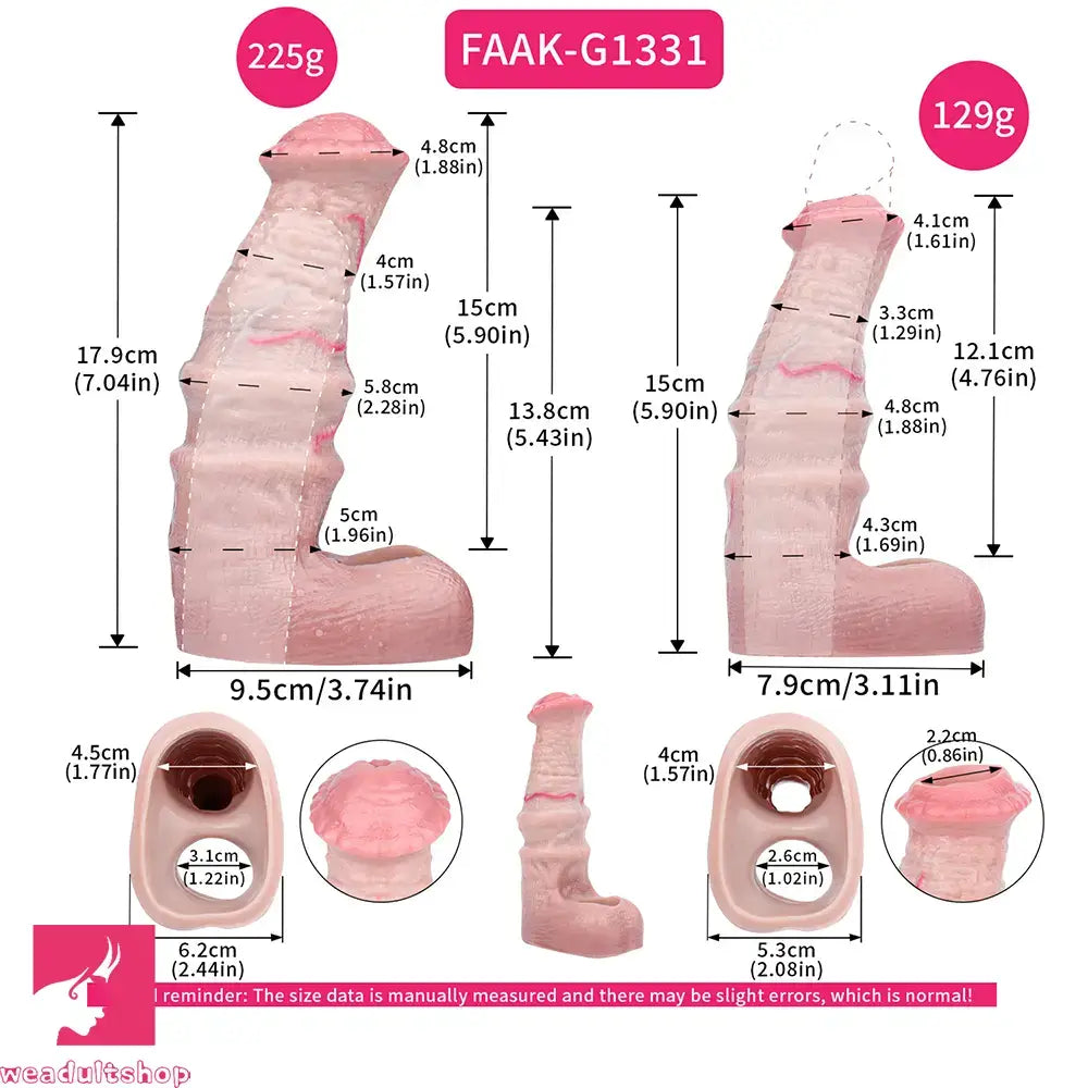 5.9in 7.04in Horse Cock Silicone Lifelike Dildo Sleeve Perfect Gift Penis Toy