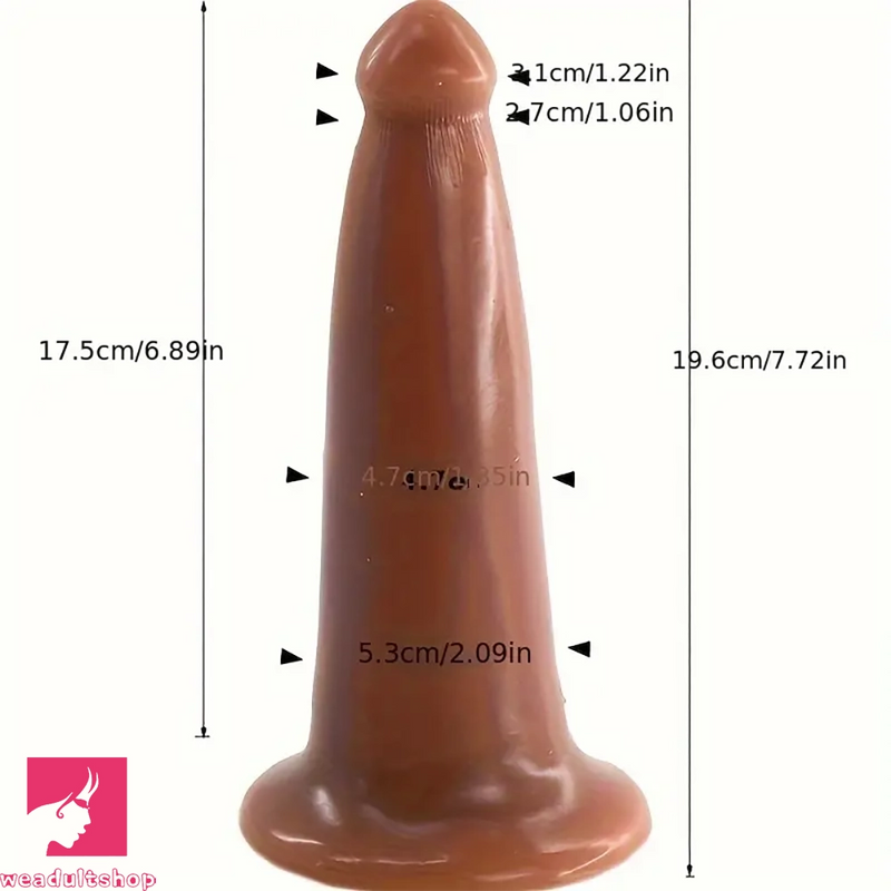 7.72in Mushroom Head Dildo Silicone Thick Simulation Cock Butt Plug