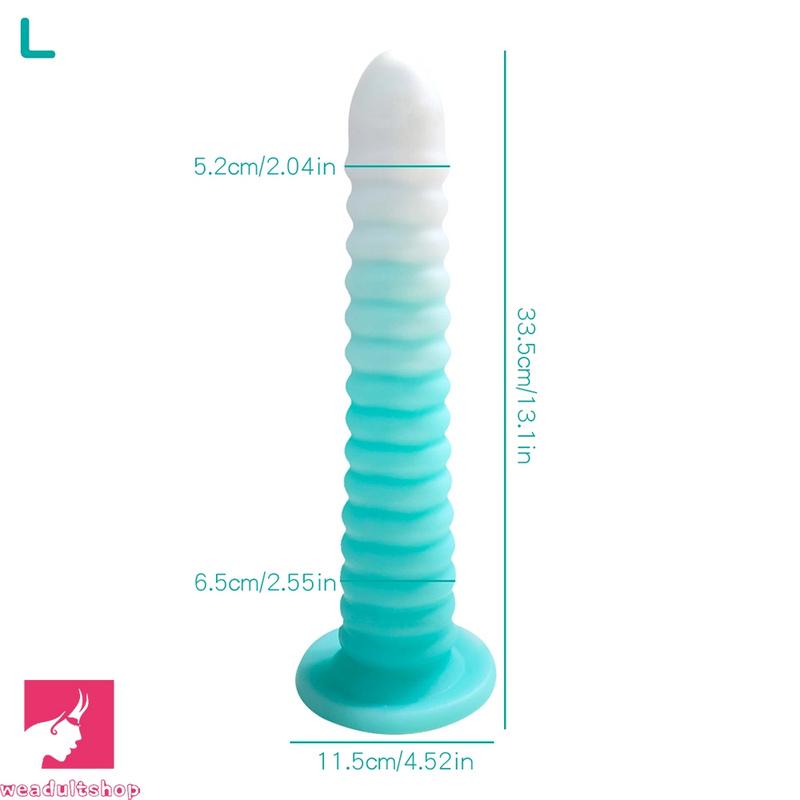 6.69in 9.05in 11in 13.1in Big Silicone Luminous Butt Plug Dildo For Prostate