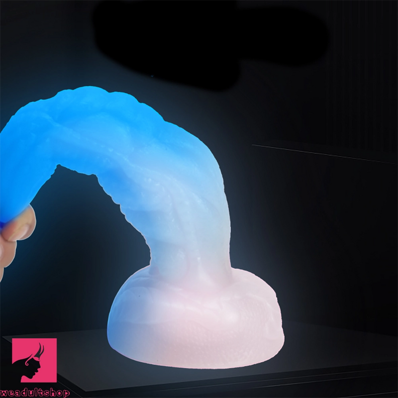 7.67in Luminous Soft Silicone Monster Dildo Sex Toy For Women Prostate