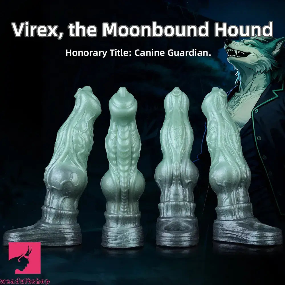 8.26in Moonbound Hound Silicone Hollow Cock Sleeve Dildo For Male Female