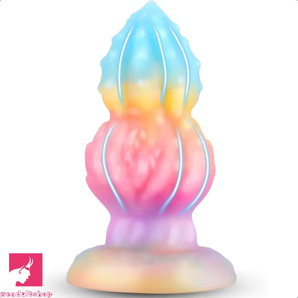 4.8in 5.1in Thick Butt Plug Realistic Silicone Knot Dildo Anal Clit Adult Toy