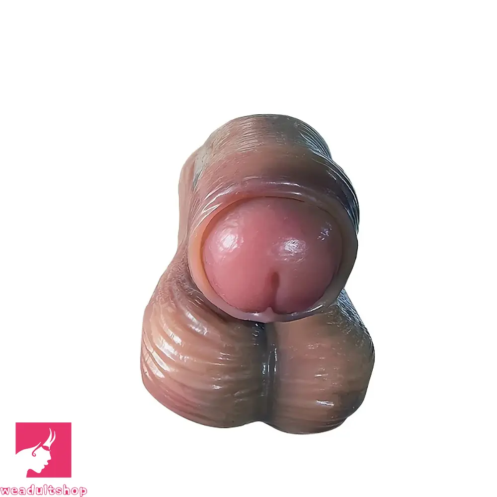 4.64in Adult Silicone Liquid Penis Small Realistic Cock Hanging Uncut Dildo