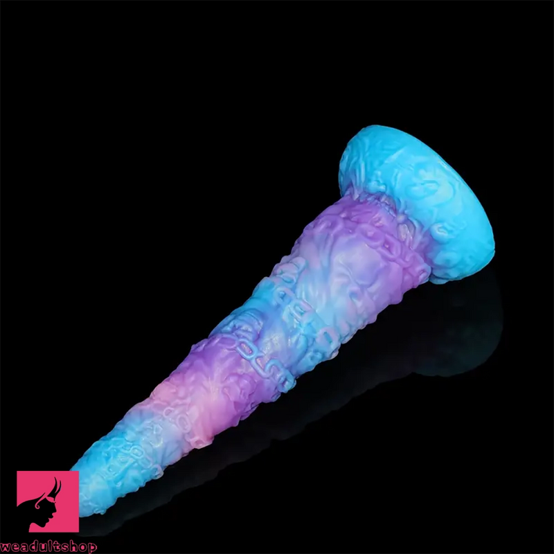 15.35in Iron Chain Long Thick Silicone Skull Giant Monster Cock Dildo