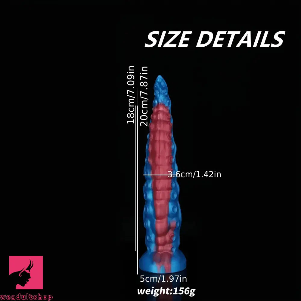 5.91in 7.87in 9.84in Octopus Silicone Monster Dildo With Luminous Pink