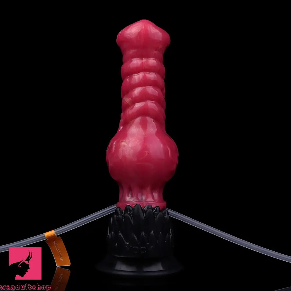 8.26in Horse Knotted Silicone Soft Big Dildo Ejaculating Penis Sex Toy