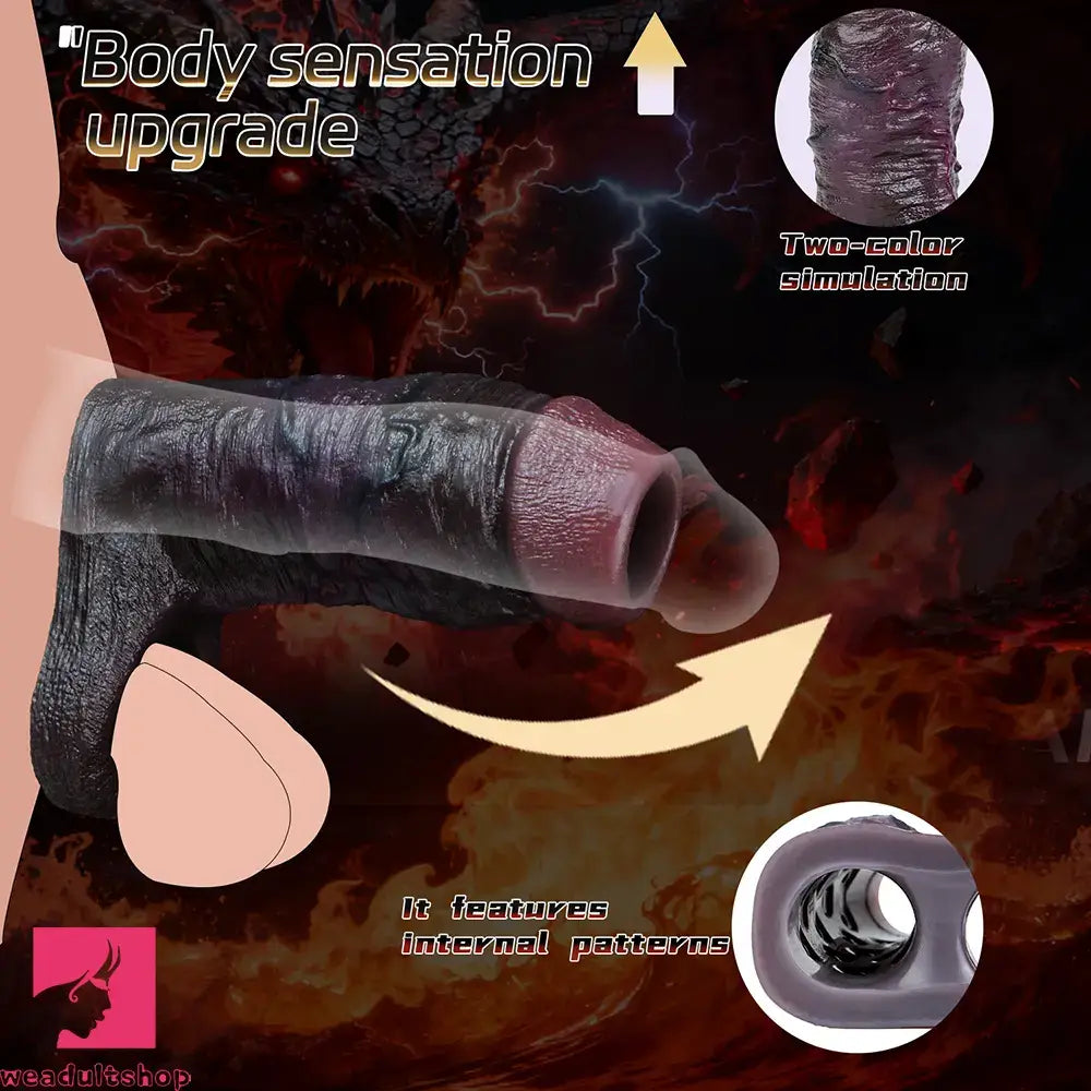 4.01in 4.72in 5.9in Lifelike Cock Sleeve Dildo Prostate Massage Cock Toy