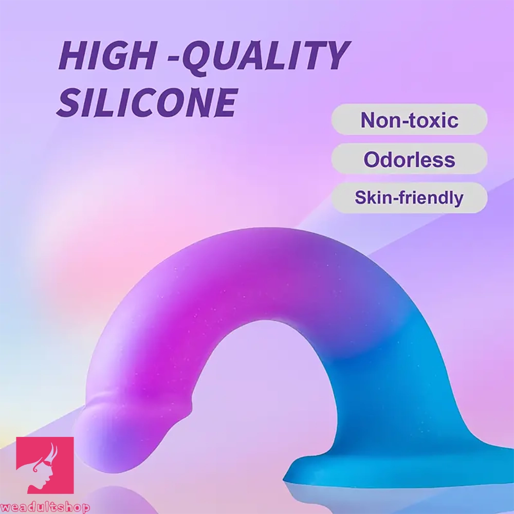 5.5in Soft Silicone Fantasy Dildo Flexible Anal Plug For Hands-Free Clit Play