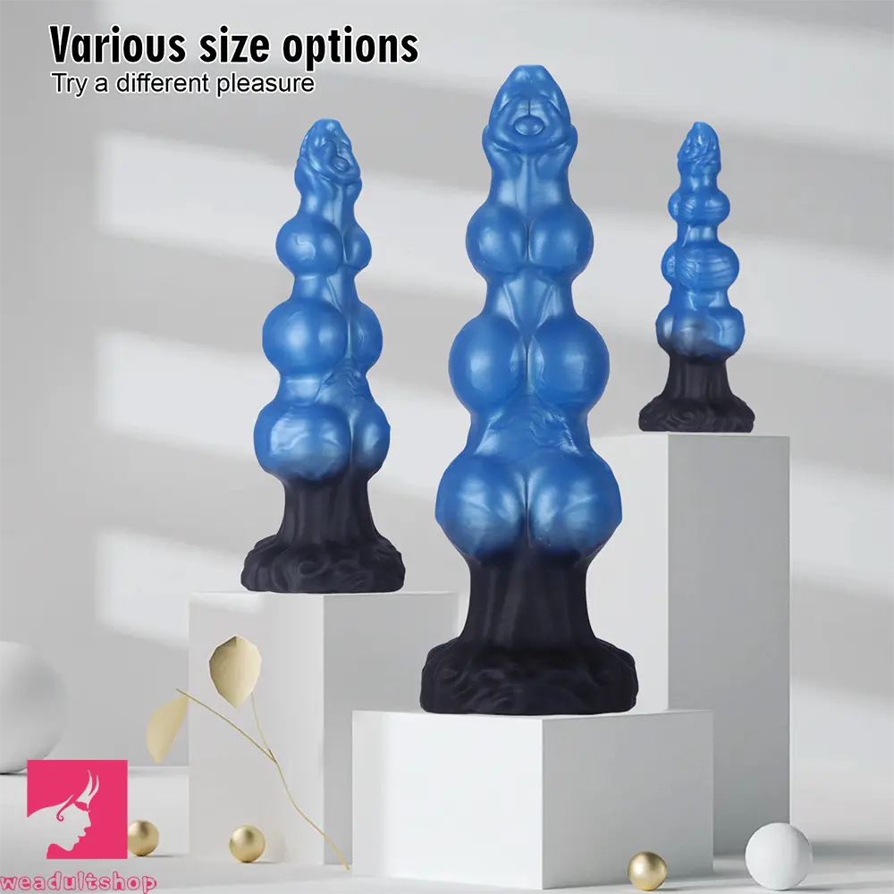 7.48in 8.66in 10.43in Knot Silicone Fantasy Animal Dildo G spot Anal Dilator