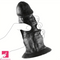 7.28in Real Black Silicone Soft Thick Penis Dildo For Hands-Free Stimulation