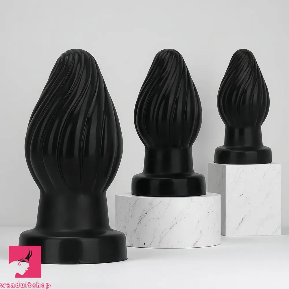 2.95in 3.93in 5.7in Silicone Spiral Small Anal Plug Dildo For Lesbian Love