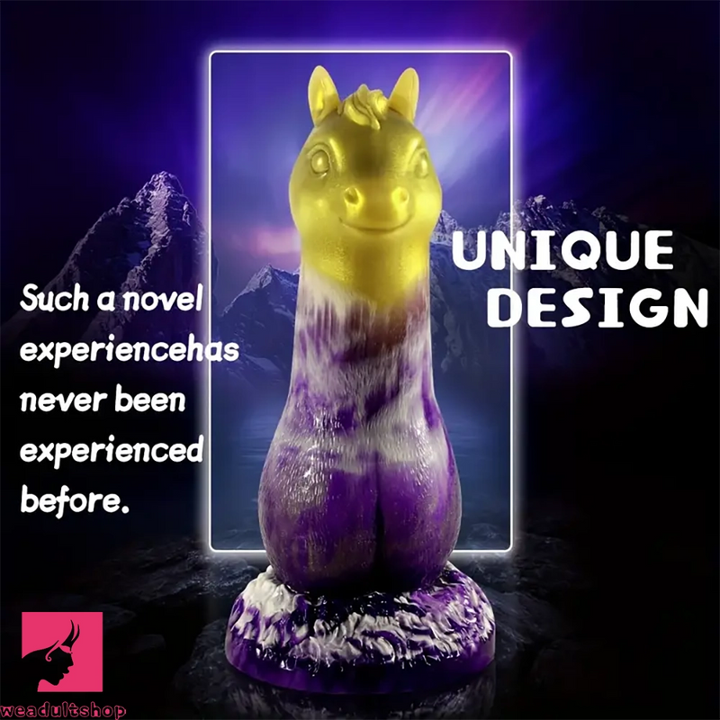 7.87in New Strange Shaped Horse Silicone Cock Dildo Simulation Penis Toy