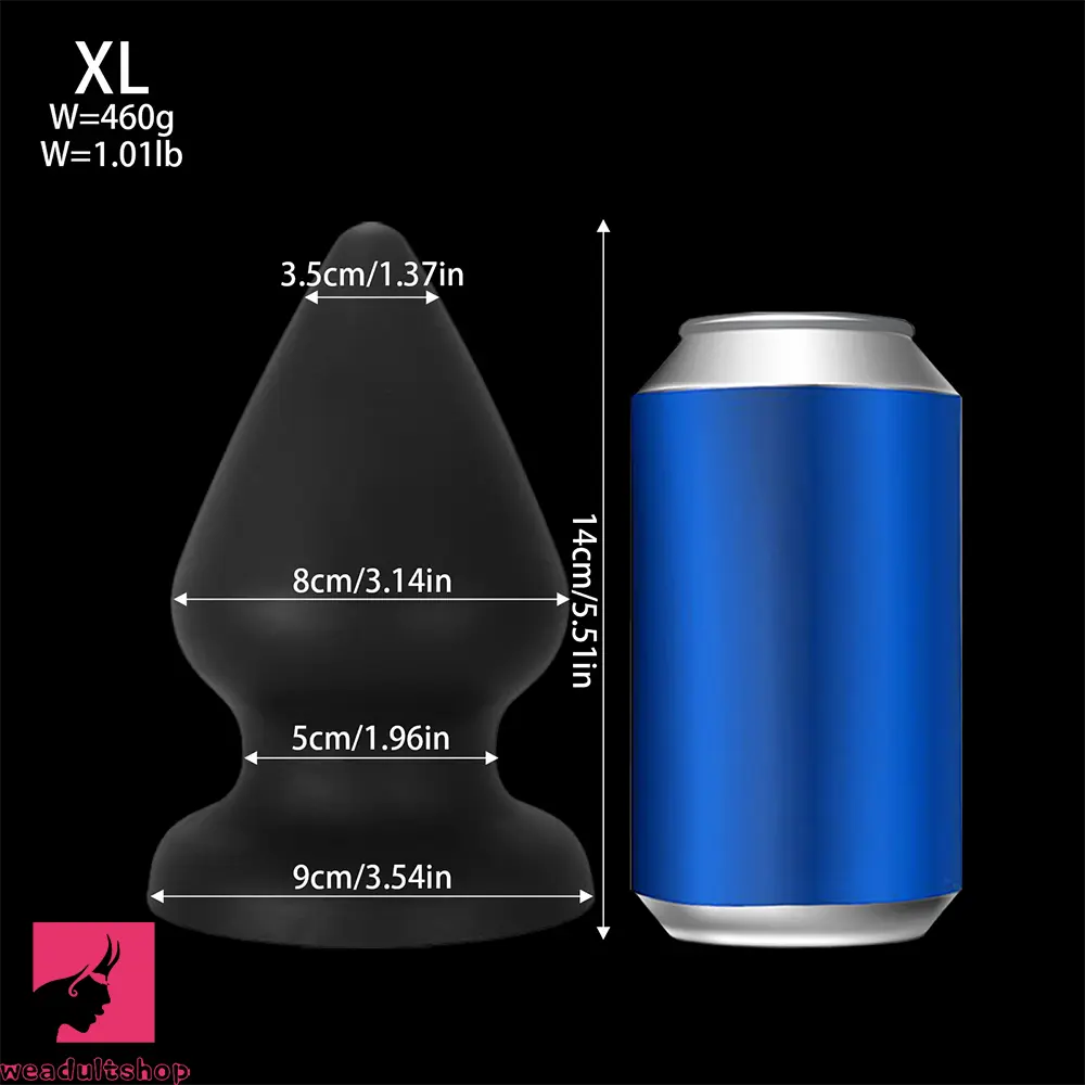 2.87in 3.66in 4.33in 5.51in 6.29in 7.28in Conical Round Pointed Anal Plug Dildo