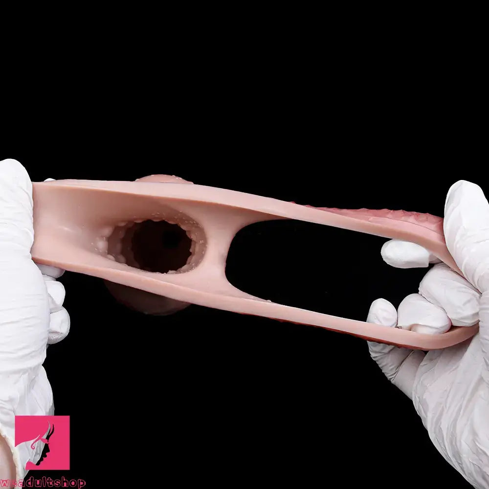 5.47in 6.49in 6.77in Realistic Dog Lifelike Dildo Cock Sleeve Close Open Head