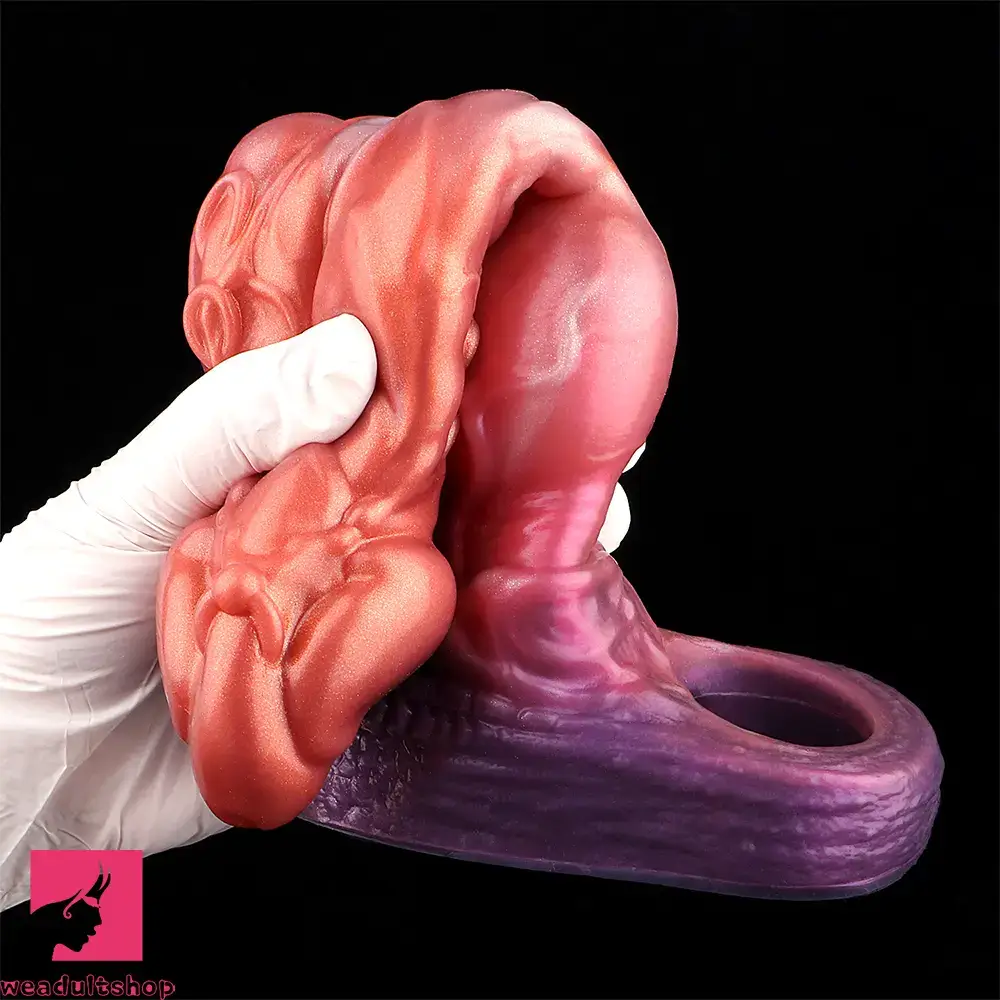 6.85in 8.11in 9.84in Dragon Monster Knot Silicone Dildo For Sleeve Sheath