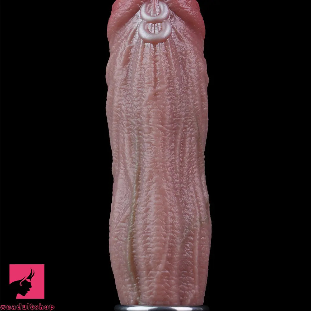 8.15in Ovipositor Platinum Silicone Dildo Penis Woman Prostate Massager
