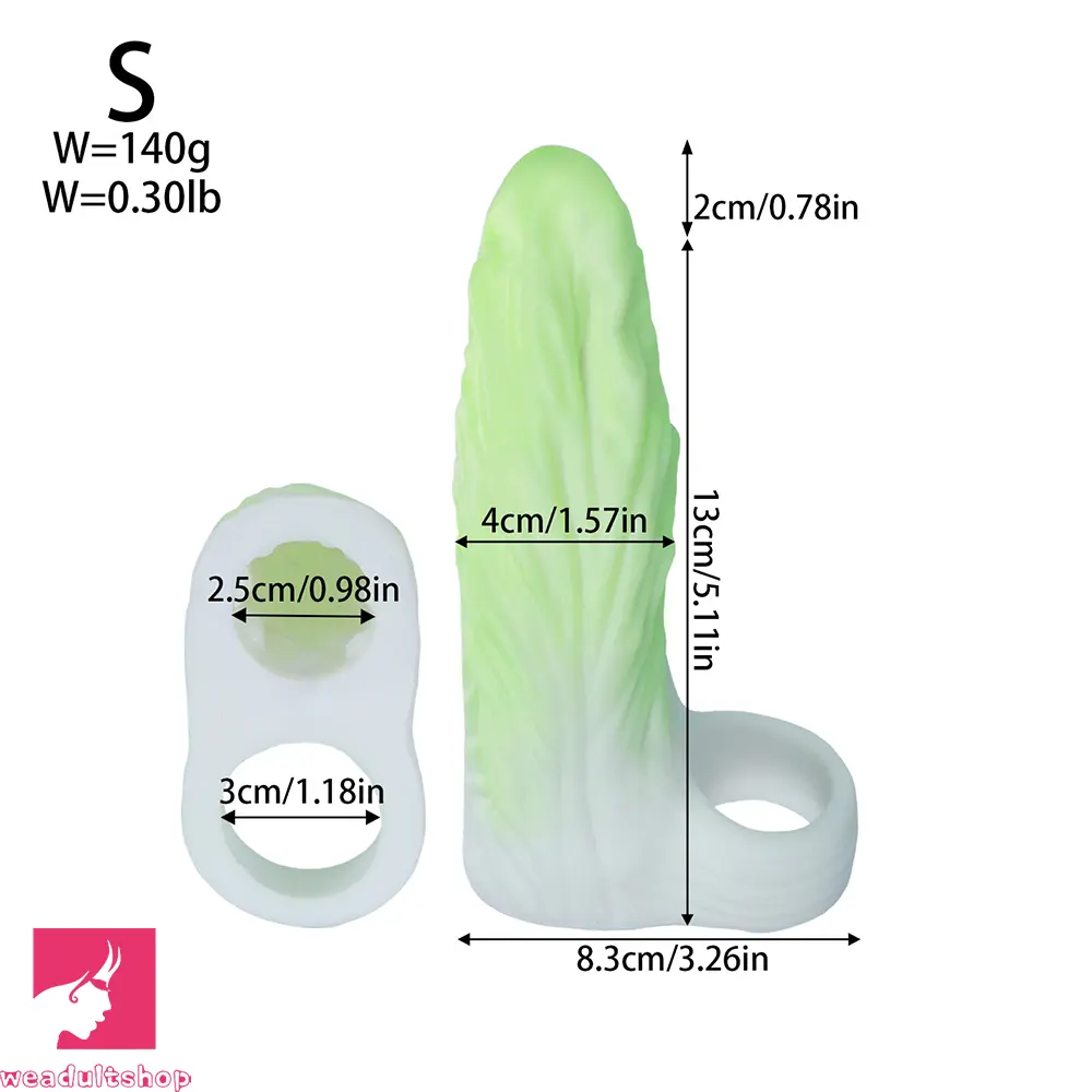 5.11in 5.51in 5.9in Thick Vegetable Cock Hollow Sleeve Cabbage Penis Sleeve