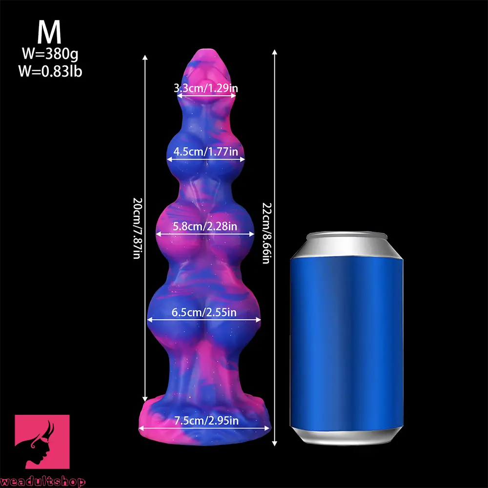 7.48in 8.66in 10.43in Monster Knot Silicone Fantasy Dildo G-spot Odd Cock