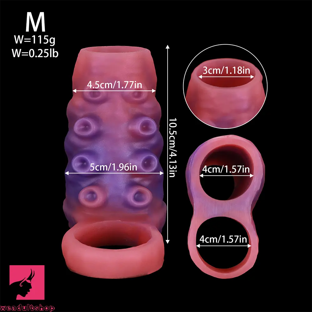 3.14in 4.13in 5.11in Tentacle Small Dildo Sleeve Adult Male Pornographic Tool