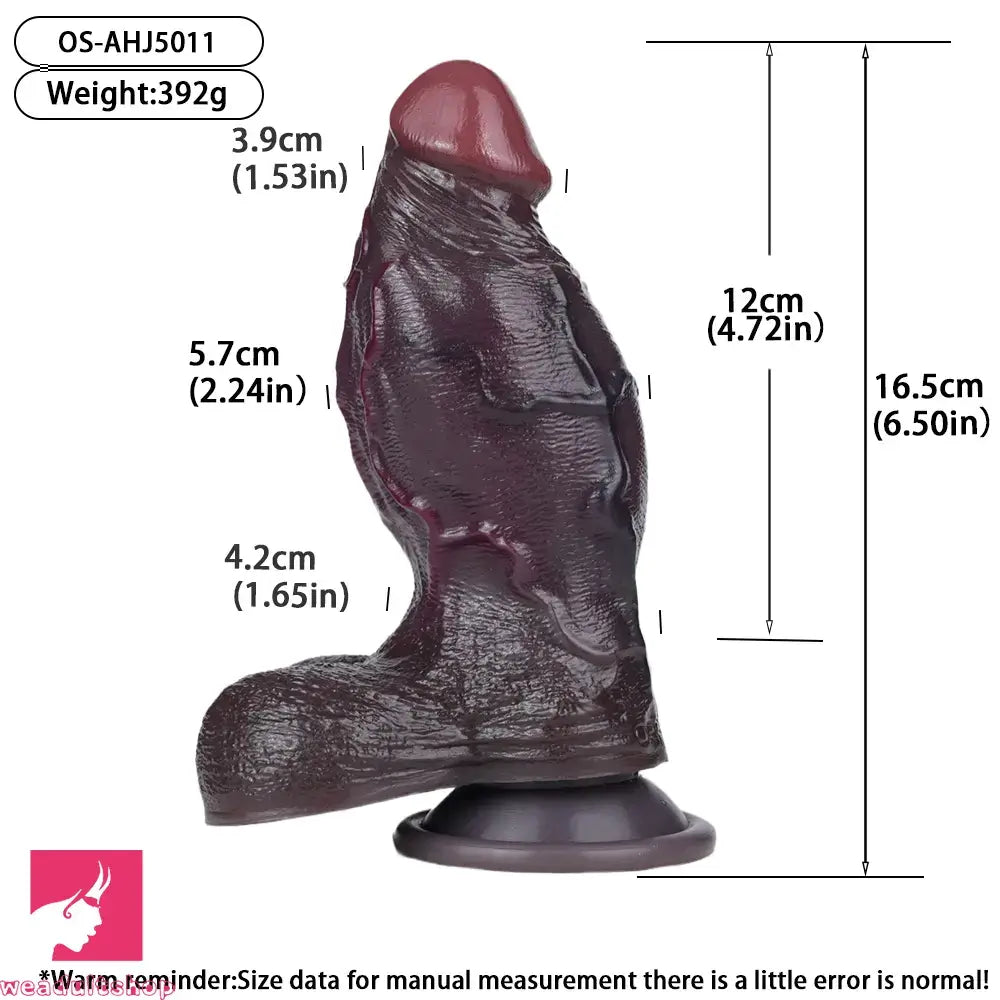 6.5in Dual Density Silicone Soft Real Feeling Dildo Adult Intimacy Love Toy