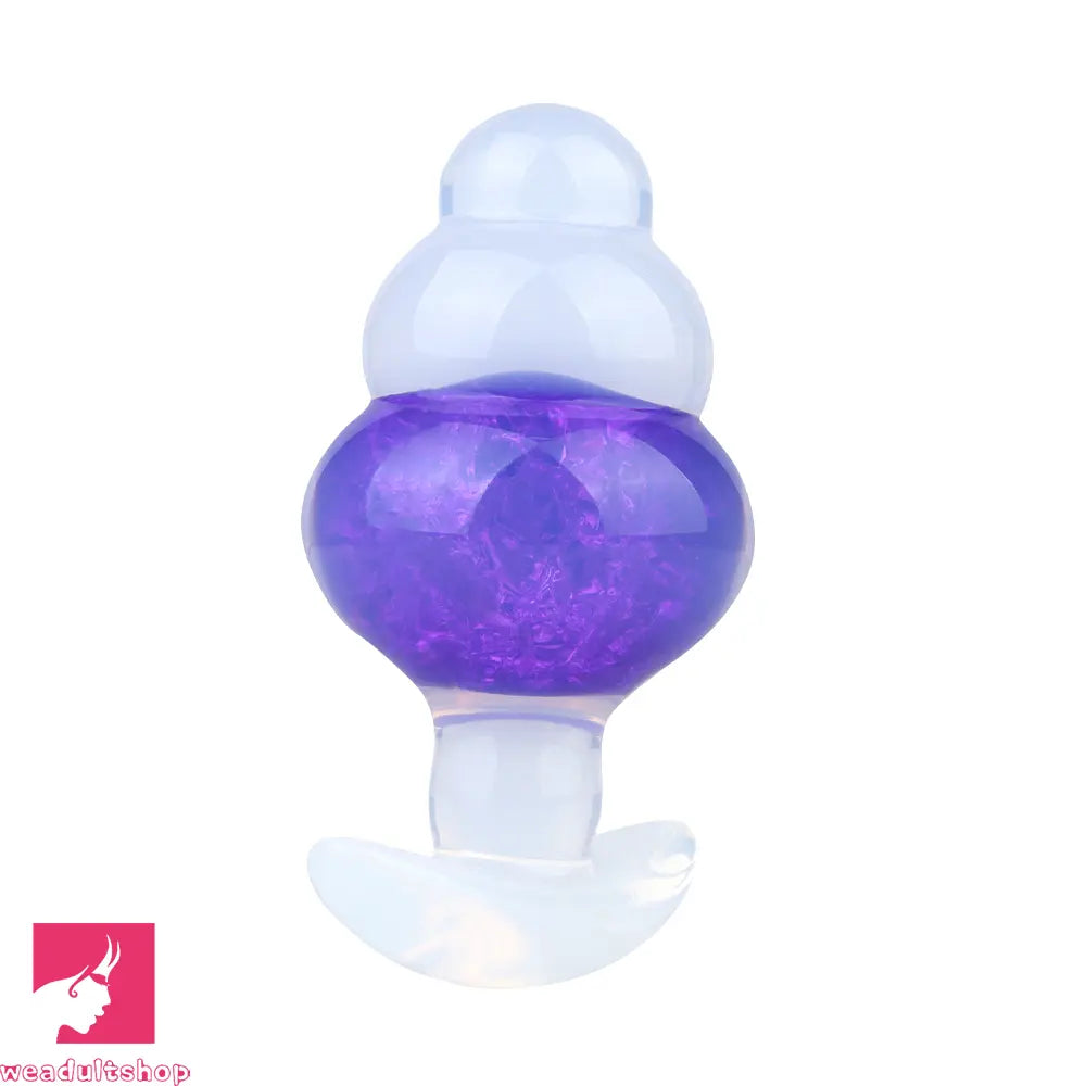 4.53in Luminous Silicone Anal Beads Dildo Anal Love Toy For Women Clit