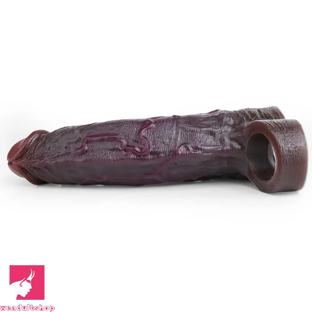 7.09in Ultra-soft Liquid Silicone Real Dildo Sleeve Reusable Penis Sleeve
