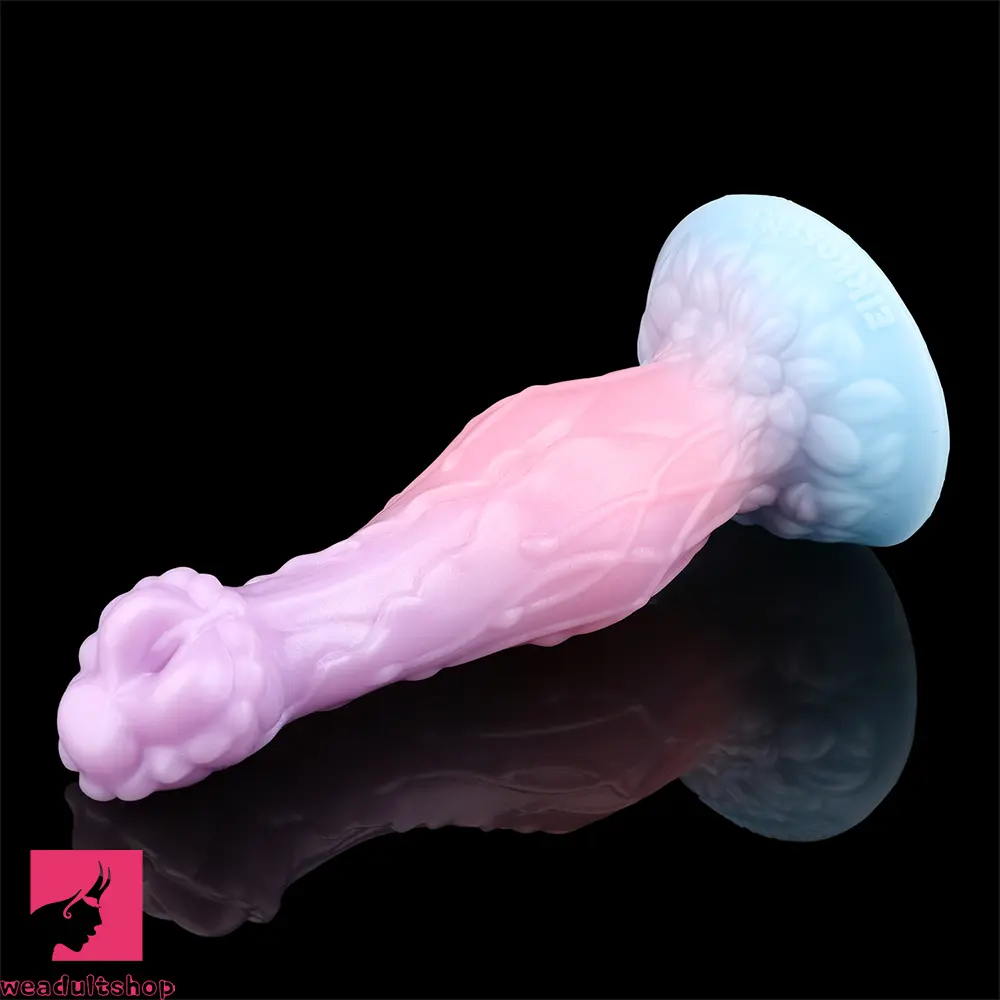 8.3in Inflatable Silicone Soft Fantasy Dildo Adult Toy For Gay Men Cock