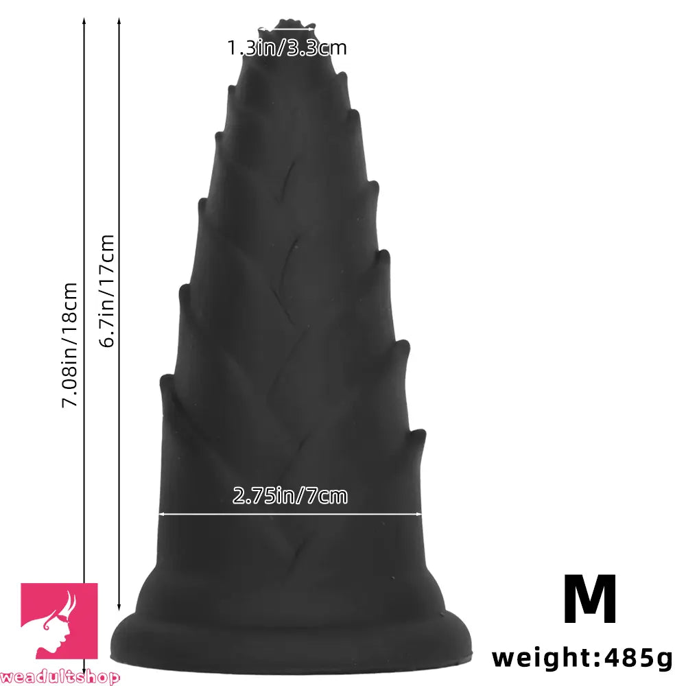 5.7in 7.08in 8.46in Bamboo Shoots Penis Anal Plug For Fisting Dildo Cock Toy