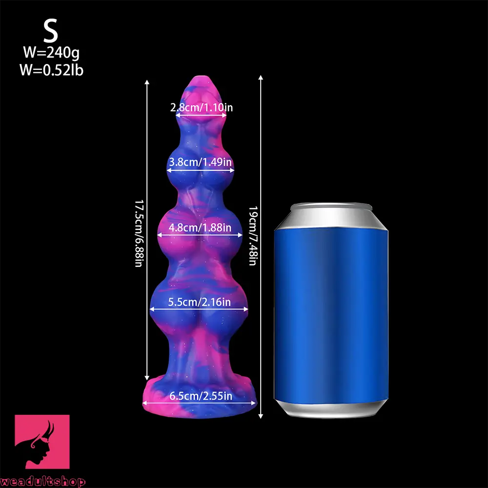7.48in 8.66in 10.43in Monster Knot Silicone Fantasy Dildo G-spot Odd Cock