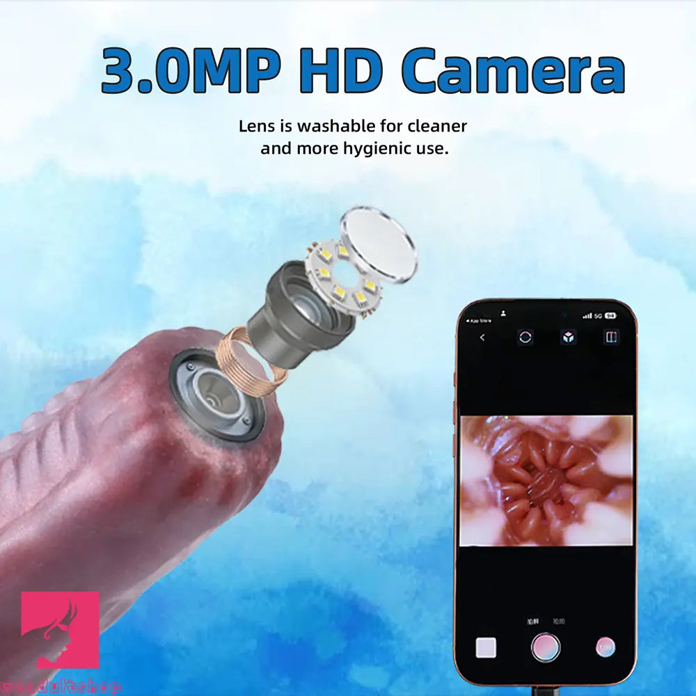 21.25in Deep Sea Endoscopy 3.0MP HD Camera 8 LEDs Soft Tentacle Dildo