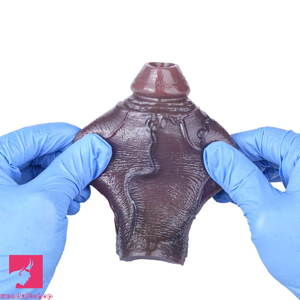 4.8in Platinum Silicone Real Lifelike Skin Dildo Sleeve Soft Male Cock Sleeve