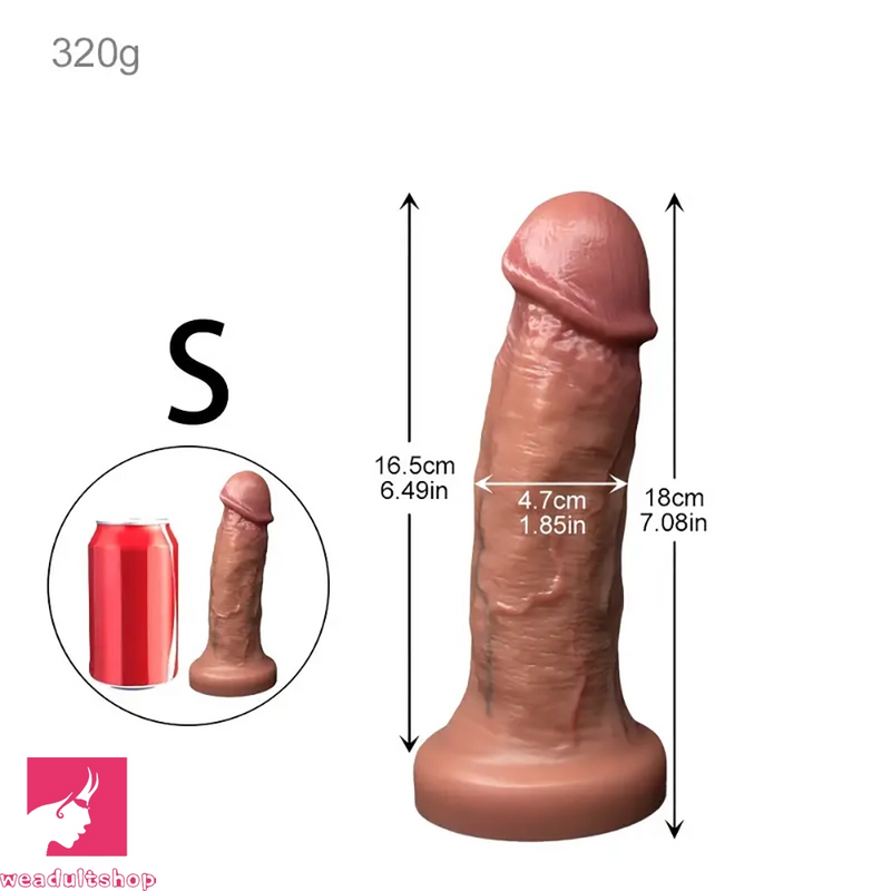 7.08in 8.85in 11.02in 12.79in Thick Soft Big Double Layer Silicone Clit Dildo