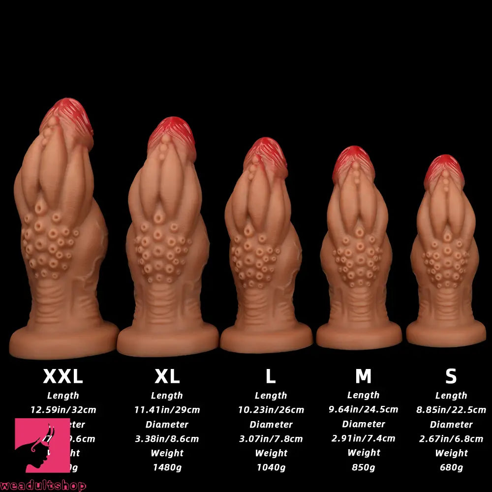 8.85in 9.64in 10.23in 11.41in 12.59in Odd-shaped Large Silicone Anal Dildo
