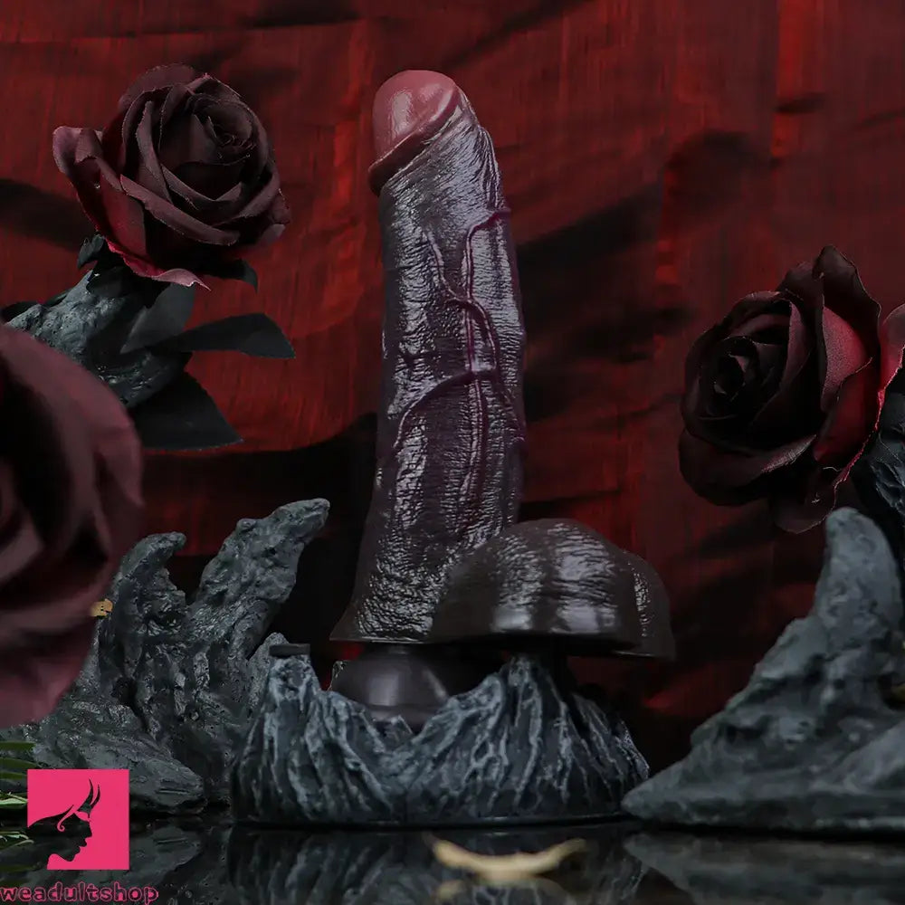 7.28in Dual Density Silicone Soft Real Dildo Unisex Adult Pleasure Cock