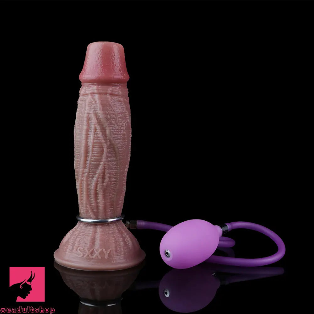 8.45in Ovipositor Platinum Silicone Dildo Soft Realistic Silicone Anal Trainer